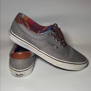 VANS Men's Size 10 Era 59 C&L Grey/Brown / multi color Classics skate shoes
